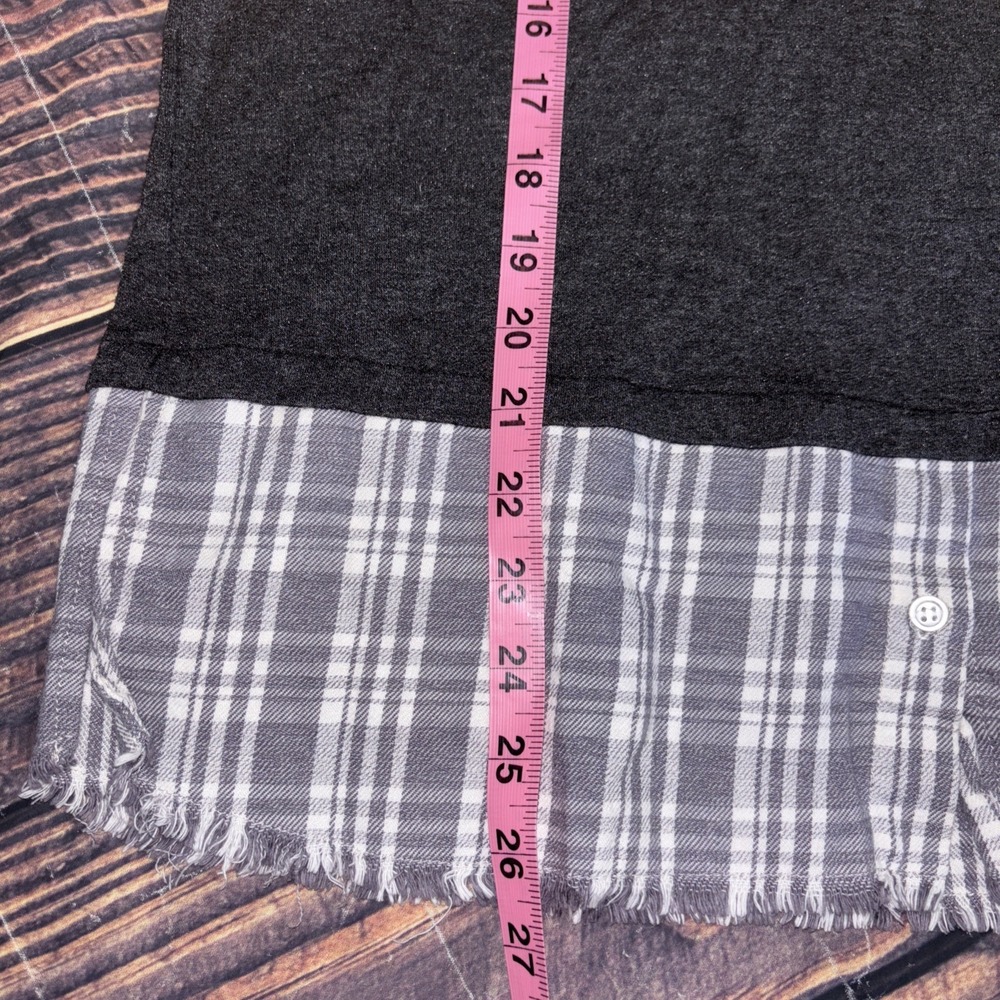 Drew Womens Quinn Long Sleeve Black Tee with Attached Collar and Cuffs Size S - Picture 4 of 6